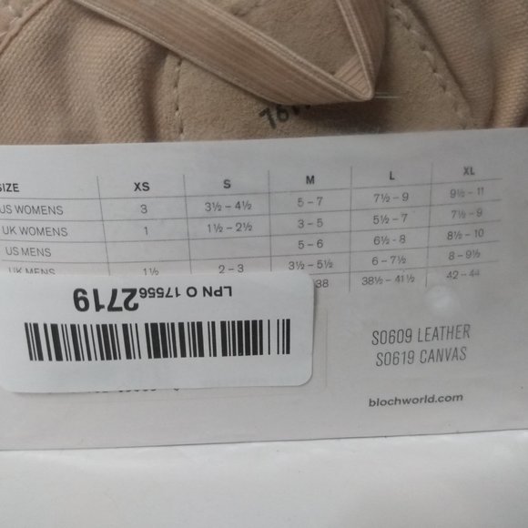 Bloch Ladies Leather Eclipse Half-Sole Lyrical Dance Shoes Size M - Picture 4 of 8